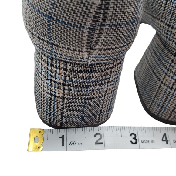 J Crew Celia Pumps Jeweled Glen Plaid Block Heel Plaid Rhinestone Pearl 9.5 - Picture 4 of 13